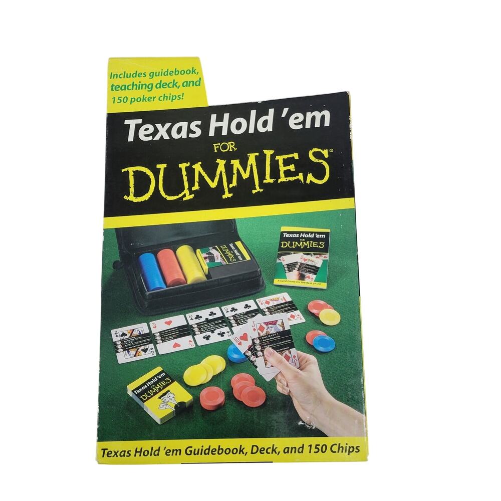 Texas Hold 'Em for Dummies: Poker Set New Open Box Complete Poke Chips Set